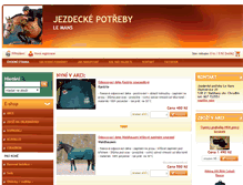 Tablet Screenshot of jezdeckepotreby-lemans.cz